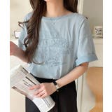 綿100%ヴィンテージウォッシュ☆前後2way刺繍ワイドネックTシャツ | Classical Elf | 詳細画像43