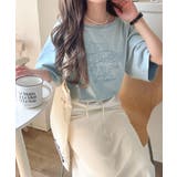 綿100%ヴィンテージウォッシュ☆前後2way刺繍ワイドネックTシャツ | Classical Elf | 詳細画像46