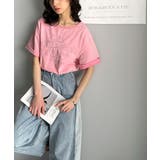綿100%ヴィンテージウォッシュ☆前後2way刺繍ワイドネックTシャツ | Classical Elf | 詳細画像54