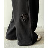 大人の遊び心が光る。フラワーサガラ刺繍くり抜き裏毛スウェットワイドパンツ | Classical Elf  | 詳細画像37 