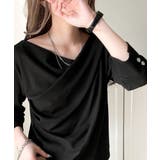 大人の上品映え。綿100%ドレープ5分袖プルオーバー | Classical Elf | 詳細画像10