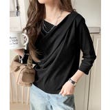 大人の上品映え。綿100%ドレープ5分袖プルオーバー | Classical Elf | 詳細画像12