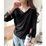 大人の上品映え。綿100%ドレープ5分袖プルオーバー | Classical Elf | 詳細画像15