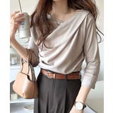 大人の上品映え。綿100%ドレープ5分袖プルオーバー | Classical Elf | 詳細画像36