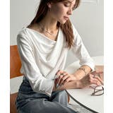 大人の上品映え。綿100%ドレープ5分袖プルオーバー | Classical Elf | 詳細画像2