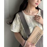 大人のおしゃれ度ワンランクアップ。チュールフラワーコード刺繍半袖Tシャツ | Classical Elf | 詳細画像7
