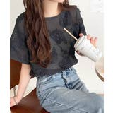 大人のおしゃれ度ワンランクアップ。チュールフラワーコード刺繍半袖Tシャツ | Classical Elf | 詳細画像19