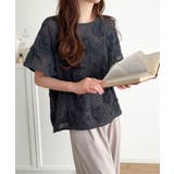 大人のおしゃれ度ワンランクアップ。チュールフラワーコード刺繍半袖Tシャツ | Classical Elf | 詳細画像25