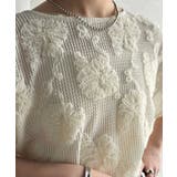 大人のおしゃれ度ワンランクアップ。チュールフラワーコード刺繍半袖Tシャツ | Classical Elf | 詳細画像26