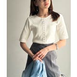 大人の抜け感カジュアル。綿100%前後2way5分袖フロントホックカーディガンリ… | Classical Elf | 詳細画像6