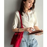 大人の抜け感カジュアル。綿100%前後2way5分袖フロントホックカーディガンリ… | Classical Elf | 詳細画像9