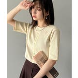 大人の抜け感カジュアル。綿100%前後2way5分袖フロントホックカーディガンリ… | Classical Elf | 詳細画像26