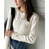 おしゃれ感を格上げ。綿100％前後2wayシルバーホック使いカーディガントップス… | Classical Elf  | 詳細画像1 