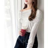 程よい肌見せ、ヘルシースタイル。オフショルリボンカットプルオーバー(長袖) | Classical Elf | 詳細画像25