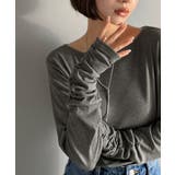 手元にニュアンスをプラス。袖シャーリングボートネックプルオーバー (長袖) | Classical Elf | 詳細画像9