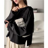 ブラック | 滑らか＆艶やか。ダンボールボートネック袖刺繍ロンT（長袖） | Classical Elf 