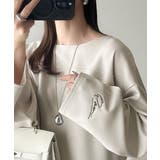 滑らか＆艶やか。ダンボールボートネック袖刺繍ロンT（長袖） | Classical Elf  | 詳細画像33 