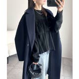 大人の女性にぴったり！チュールドッキングボリュームスリーブニット（長袖） | Classical Elf  | 詳細画像5 