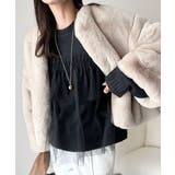 大人の女性にぴったり！チュールドッキングボリュームスリーブニット（長袖） | Classical Elf  | 詳細画像7 