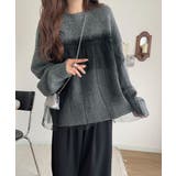 大人の女性にぴったり！チュールドッキングボリュームスリーブニット（長袖） | Classical Elf  | 詳細画像15 