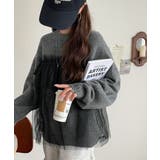 大人の女性にぴったり！チュールドッキングボリュームスリーブニット（長袖） | Classical Elf  | 詳細画像16 