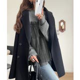 大人の女性にぴったり！チュールドッキングボリュームスリーブニット（長袖） | Classical Elf  | 詳細画像18 