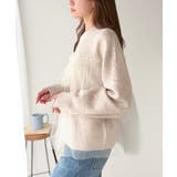 大人の女性にぴったり！チュールドッキングボリュームスリーブニット（長袖） | Classical Elf  | 詳細画像31 