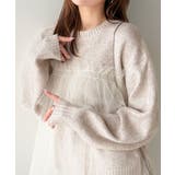 大人の女性にぴったり！チュールドッキングボリュームスリーブニット（長袖） | Classical Elf  | 詳細画像32 