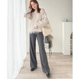 大人の女性にぴったり！チュールドッキングボリュームスリーブニット（長袖） | Classical Elf  | 詳細画像36 