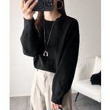 ブラック | 立体感のある太リブで上品映え。太リブニット | Classical Elf 