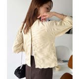 さらり羽織りココロおどる♪前後2way7分袖シャーリングニットカーディガン | Classical Elf | 詳細画像6