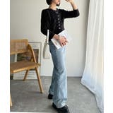 さらり羽織りココロおどる♪前後2way7分袖シャーリングニットカーディガン | Classical Elf | 詳細画像13