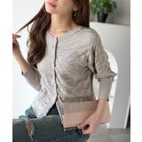 さらり羽織りココロおどる♪前後2way7分袖シャーリングニットカーディガン | Classical Elf | 詳細画像14