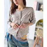 さらり羽織りココロおどる♪前後2way7分袖シャーリングニットカーディガン | Classical Elf | 詳細画像16