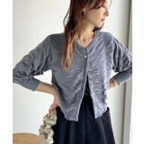 さらり羽織りココロおどる♪前後2way7分袖シャーリングニットカーディガン | Classical Elf | 詳細画像36