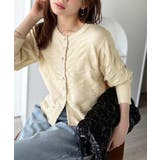 さらり羽織りココロおどる♪前後2way7分袖シャーリングニットカーディガン | Classical Elf | 詳細画像2