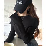 上品＆繊細に華奢見え♪サムホール付きオフショルリブ編みニット（長袖） | Classical Elf  | 詳細画像15 