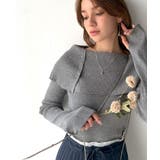 上品＆繊細に華奢見え♪サムホール付きオフショルリブ編みニット（長袖） | Classical Elf  | 詳細画像17 