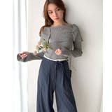 上品＆繊細に華奢見え♪サムホール付きオフショルリブ編みニット（長袖） | Classical Elf  | 詳細画像19 