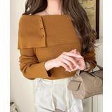 上品＆繊細に華奢見え♪サムホール付きオフショルリブ編みニット（長袖） | Classical Elf  | 詳細画像34 