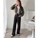 着るたび、雰囲気美人。前後2way格子柄透かし編みショート丈ニットカーディガン | Classical Elf | 詳細画像15