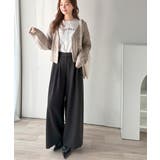 着るたび、雰囲気美人。前後2way格子柄透かし編みショート丈ニットカーディガン | Classical Elf | 詳細画像22