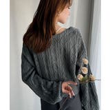 着るたび、雰囲気美人。前後2way格子柄透かし編みショート丈ニットカーディガン | Classical Elf | 詳細画像26