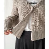 着るたび、雰囲気美人。前後2way格子柄透かし編みショート丈ニットカーディガン | Classical Elf | 詳細画像33