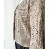 着るたび、雰囲気美人。前後2way格子柄透かし編みショート丈ニットカーディガン | Classical Elf | 詳細画像34