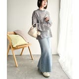 “ゆるっと”が叶える、1秒垢抜け！モヘアタッチシアー変形タック柄ニット（長袖） | Classical Elf  | 詳細画像9 