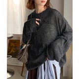 “ゆるっと”が叶える、1秒垢抜け！モヘアタッチシアー変形タック柄ニット（長袖） | Classical Elf  | 詳細画像10 