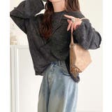 “ゆるっと”が叶える、1秒垢抜け！モヘアタッチシアー変形タック柄ニット（長袖） | Classical Elf  | 詳細画像21 