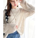 “ゆるっと”が叶える、1秒垢抜け！モヘアタッチシアー変形タック柄ニット（長袖） | Classical Elf  | 詳細画像24 