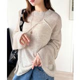 “ゆるっと”が叶える、1秒垢抜け！モヘアタッチシアー変形タック柄ニット（長袖） | Classical Elf  | 詳細画像26 